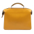Fendi AB Fendi Brown Dark Brown with Yellow Calf Leather Small Bicolor Peekaboo ISeeU Satchel Italy