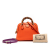 Gucci AB Gucci Orange Calf Leather Mini Dollar skin Bamboo Diana Dome Satchel Italy