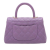 Chanel AB Chanel Purple Caviar Leather Leather Mini Caviar Coco Top Handle Bag France