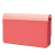 Prada B Prada Pink Salmon Saffiano Leather Turn Lock Wallet on Strap Italy