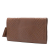 Bottega Veneta AB Bottega Veneta Brown Nappa Leather Leather Nappa Embossed Intrecciato Turnlock Clutch Italy