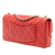 Chanel B Chanel Red Lambskin Leather Leather Classic Lambskin East West Single Flap Italy