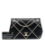 Chanel AB Chanel Black with White Lambskin Leather Leather Small Lambskin Entwined Chain Flap Italy
