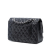 Chanel B Chanel Black Lambskin Leather Leather Medium Classic Perforated Lambskin Double Flap France