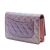 Chanel B Chanel Purple Lambskin Leather Leather CC Quilted Iridescent Lambskin Wallet on Chain Italy