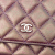Chanel B Chanel Purple Lambskin Leather Leather CC Quilted Iridescent Lambskin Wallet on Chain Italy
