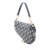 Christian Dior B Dior Blue Canvas Fabric Oblique Saddle Bag Italy