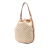 Gucci B Gucci Brown Beige Canvas Fabric GG Web Rania Drawstring Hobo Italy