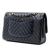 Chanel B Chanel Black Lambskin Leather Leather Medium Classic Chevron Lambskin Double Flap France