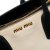 Miu Miu B Miu Miu White Ivory with Black Goatskin Leather Bicolor Madras Satchel Turkey