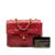 Chanel B Chanel Red Dark Red Lambskin Leather Leather Mini Square Classic Lambskin Single Flap France