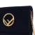 Fendi AB Fendi Black Suede Leather Velvet F is Fendi Kan I Wallet on Chain Italy