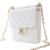 Chanel AB Chanel White Lambskin Leather Leather Small Quilted Lambskin Chic Pearls Flap Italy