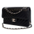 Chanel AB Chanel Black Lambskin Leather Leather Small Classic Chevron Lambskin Double Flap Italy