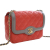 Chanel AB Chanel Red with Gray Lambskin Leather Leather Mini Quilted Lambskin Two Tone Day Flap Italy