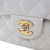 Chanel AB Chanel White Lambskin Leather Leather Mini Rectangular Lambskin Top Handle Flap France