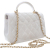 Chanel AB Chanel White Lambskin Leather Leather Mini Rectangular Lambskin Top Handle Flap France