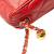 Chanel B Chanel Red Calf Leather CC Quilted Caviar Chain Camera Bag Italy