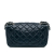 Chanel AB Chanel Blue Navy Lambskin Leather Leather CC Quilted Perforated Lambskin Single Flap Italy