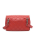 Chanel B Chanel Red Goatskin Leather Small Quilted Double Carry Waist Chain Flap Italy