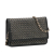 Chanel B Chanel Black Calf Leather Studded Wallet on Chain Italy