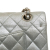Chanel B Chanel Silver Calf Leather Medium Classic Iridescent skin Double Flap France