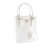 Prada AB Prada White Saffiano Leather Mini Lux Tote Italy