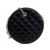 Chanel AB Chanel Black with White Ivory Calf Leather Crumpled skin En Vogue Round Bag France