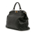 Fendi B Fendi Black Goatskin Leather Large Peekaboo Iconic Satchel Italy
