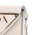 Prada B Prada White Calf Leather Spazzolato Triangle Logo Plate Flap Chain Crossbody Italy