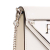 Prada B Prada White Calf Leather Spazzolato Triangle Logo Plate Flap Chain Crossbody Italy