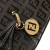 Fendi B Fendi Brown Dark Brown Canvas Fabric Small Zucchino F Charm Crossbody Italy