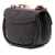 Chanel AB Chanel Black Calf Leather Mini CC Quilted skin Round Moon Messenger Flap Italy