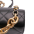 Chanel AB Chanel Black Calf Leather Mini CC Quilted skin Round Moon Messenger Flap Italy