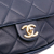 Chanel AB Chanel Blue Navy Calf Leather Mini CC Quilted skin Round Moon Messenger Flap Italy
