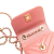 Chanel B Chanel Pink Lambskin Leather Leather Mini Chevron Lambskin Trendy CC Chain Wallet Italy