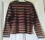 Sonia Rykiel Pull-sweat rayé noir-brun S