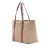 Gucci B Gucci Brown Beige Canvas Fabric Large GG Jolicoeur Tote Italy