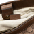 Gucci B Gucci Brown Beige Canvas Fabric GG Sukey Tote Italy