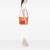 Prada B Prada Orange Saffiano Leather Open Convertible Tote Italy