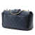 Chanel B Chanel Blue Navy Lambskin Leather Leather Large Bicolor Quilted Lambskin Elegant CC Flap France
