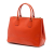 Prada B Prada Orange Dark Orange Saffiano Leather Medium Vernice Galleria Double Zip Satchel Italy