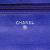 Chanel B Chanel Blue Calf Leather CC Quilted skin Fancy Wallet On Chain Italy