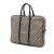 Gucci B Gucci Brown Beige Coated Canvas Fabric GG Supreme Business Bag Italy