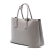 Prada B Prada Gray Saffiano Leather Large Cuir Double Satchel Italy