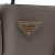 Prada B Prada Gray Saffiano Leather Large Cuir Double Satchel Italy