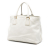 Prada B Prada White Calf Leather Vitello Daino Open Convertible Tote Italy