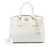 Prada B Prada White Calf Leather Vitello Daino Open Convertible Tote Italy