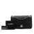 Chanel Black Lambskin Leather Leather Jumbo Classic Chevron Lambskin Double Stitch Single Flap Italy