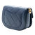 Chanel AB Chanel Blue Navy Calf Leather Mini CC Quilted Shiny skin Round Moon Messenger Flap Italy